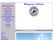 Tablet Screenshot of bluegrassairlines.com